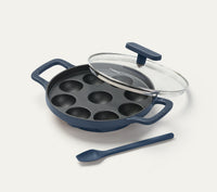Ember Pre-Seasoned Cast Iron Appe Pan (20 cm) - Nilgiri Blue