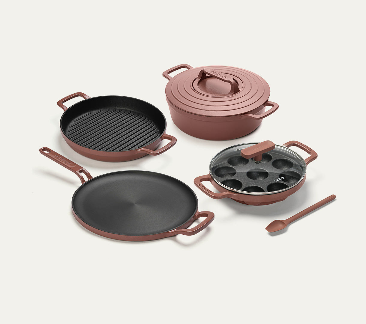 Pre-Seasoned Cast Iron - Set of 4  - Jaipur Terracotta