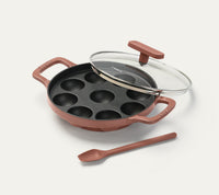 Ember Pre-Seasoned Cast Iron Appe Pan (20 cm) - Jaipur Terracotta