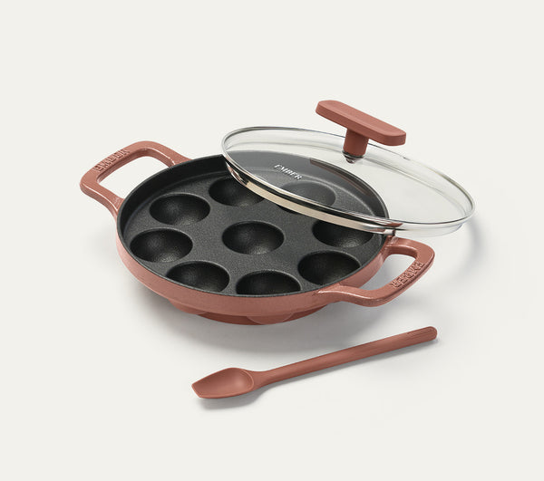 Ember Pre-Seasoned Cast Iron Appe Pan (20 cm) - Jaipur Terracotta