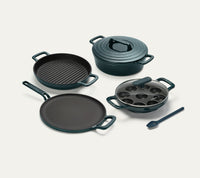 TitaniumClad Cast Iron - Set of 4 - Teal