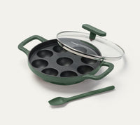 Ember Pre-Seasoned Cast Iron Appe Pan (20 cm) - Coorg Green