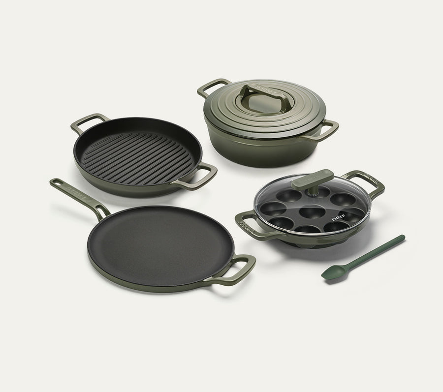 TitaniumClad Cast Iron - Set of 4 - Sage