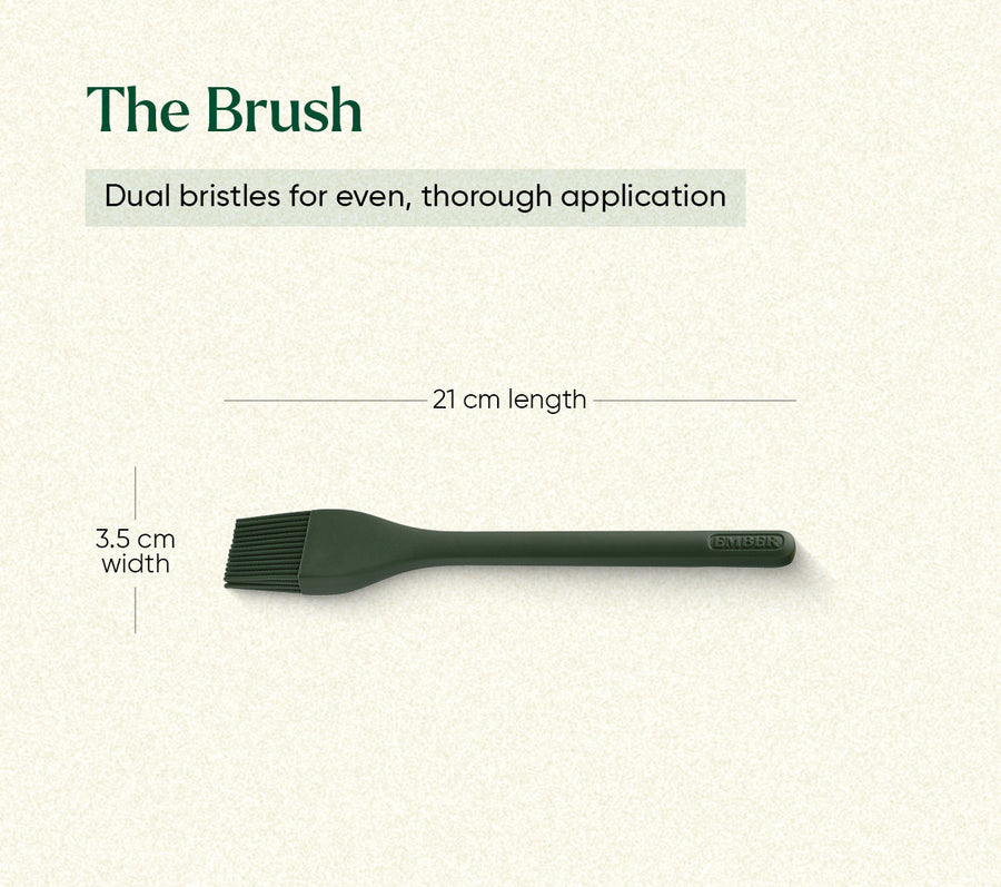 Set of 7 (Ladle, Brush, Flip, Stir, Scrape, Tong, Fish Spatula) - Coorg Green