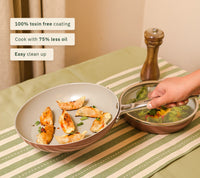 Frypan 24cm with glass lid - Jaipur Terracotta