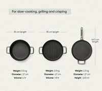 TitaniumClad Cast Iron - Set of 4 - Sage