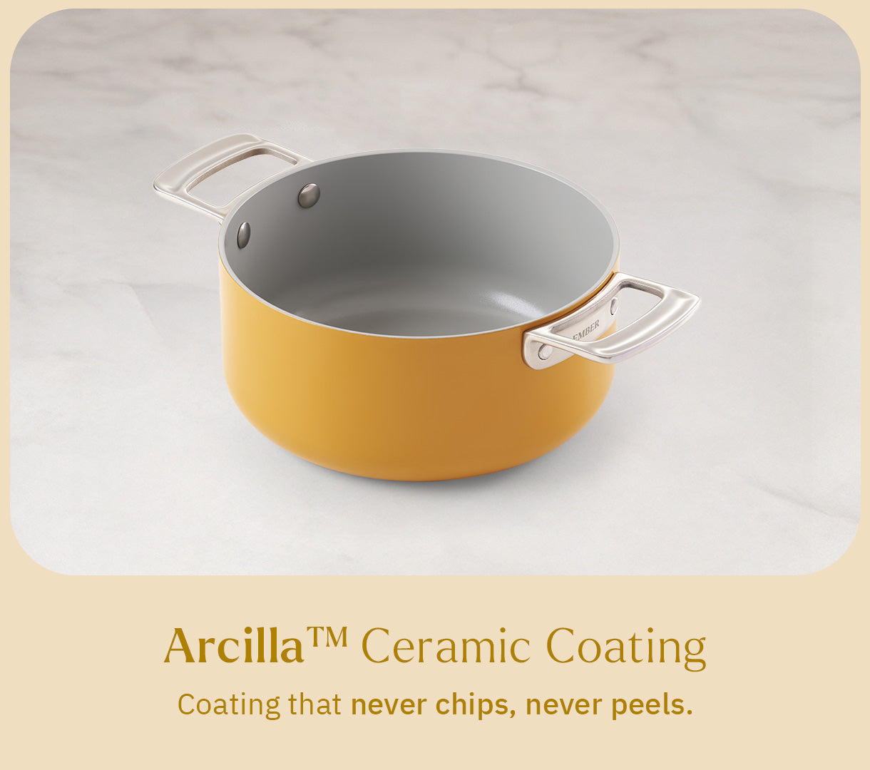 Mini Dutch Oven 20cm with glass lid - Benares Gold