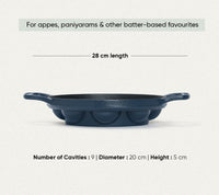 Pre-Seasoned Cast Iron - Set of 4  - Nilgiri Blue