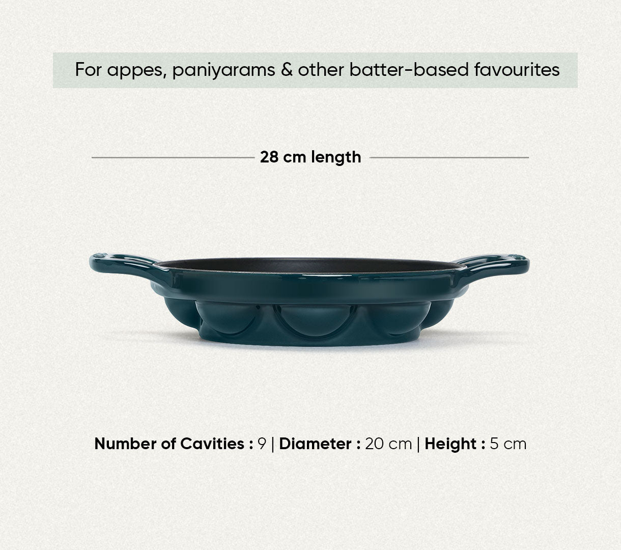 TitaniumClad Cast Iron - Set of 4 - Teal
