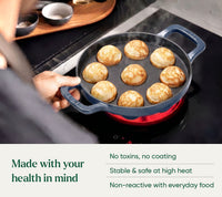 Ember Pre-Seasoned Cast Iron Appe Pan (20 cm) - Nilgiri Blue