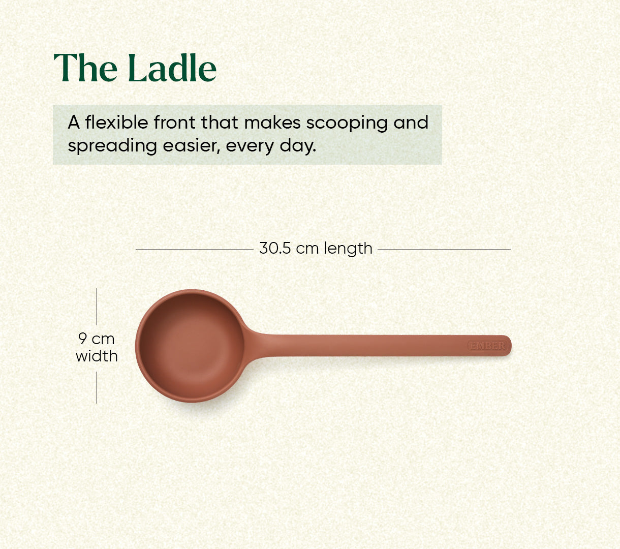 Set of 5 (Ladle, Brush, Flip, Stir, Scrape) - Jaipur Terracotta