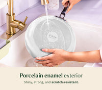 Frypan 24cm with glass lid - Himalayan Mist
