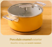 Mini Dutch Oven 20cm with glass lid - Benares Gold