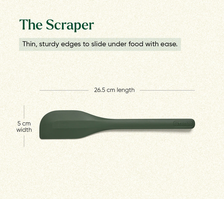 Set of 5 (Ladle, Brush, Flip, Stir, Scrape) - Coorg Green