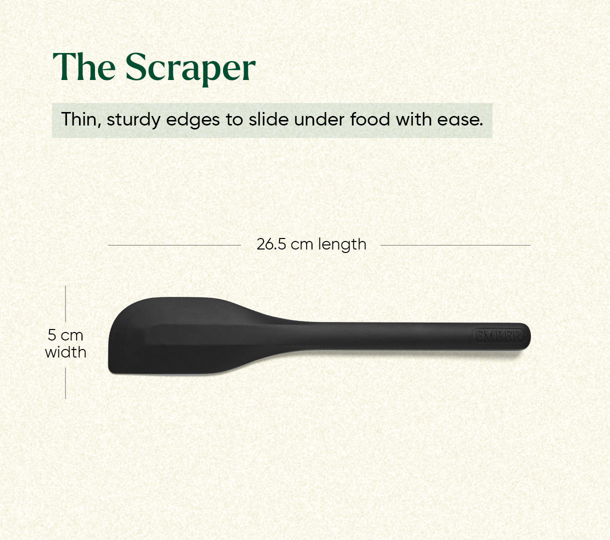 Set of 5 (Ladle, Brush, Flip, Stir, Scrape) - Black