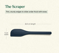 Set of 7 (Ladle, Brush, Flip, Stir, Scrape, Tong, Fish Spatula) - Nilgiri Blue