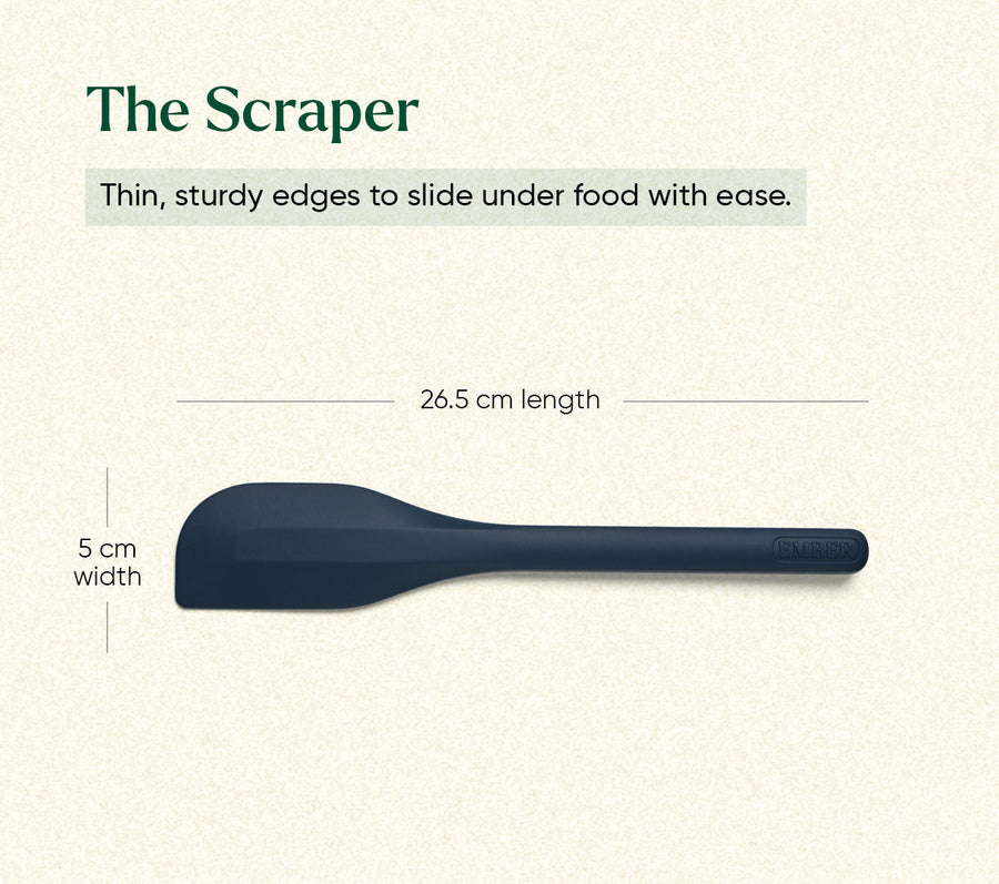 Set of 7 (Ladle, Brush, Flip, Stir, Scrape, Tong, Fish Spatula) - Nilgiri Blue