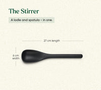 Set of 5 (Ladle, Brush, Flip, Stir, Scrape) - Black