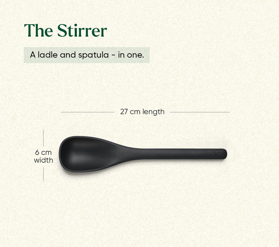 Set of 5 (Ladle, Brush, Flip, Stir, Scrape) - Black