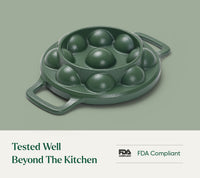 Ember Pre-Seasoned Cast Iron Appe Pan (20 cm) - Coorg Green
