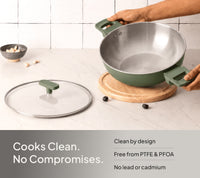 Ember Stainless Steel Kadai - Coorg Green
