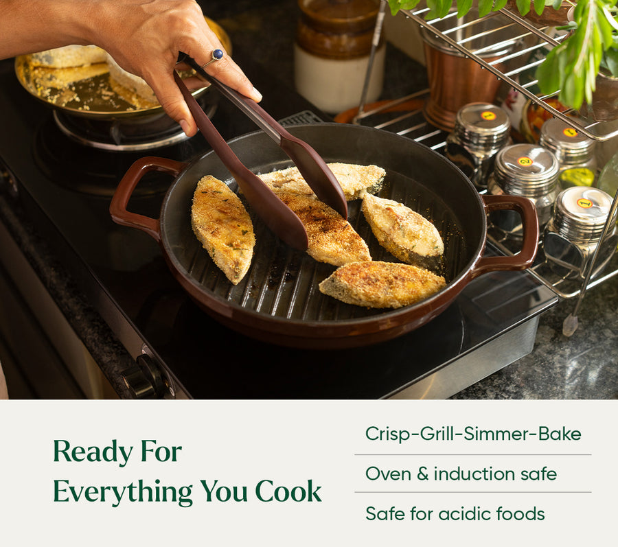 TitaniumClad Cast Iron - Set of 4 - Wine