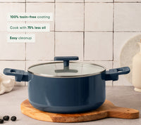 Dutch Oven 24cm with glass lid - Nilgiri Blue