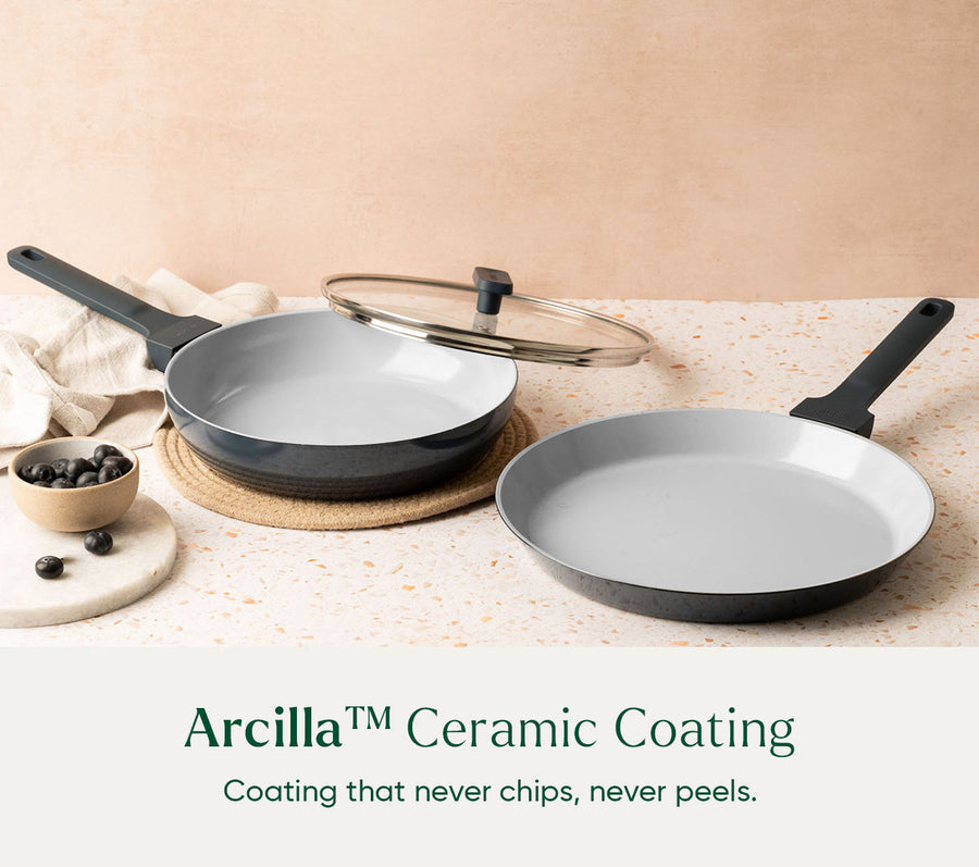 Everyday Cookware Trio with glass lid - Nilgiri Blue