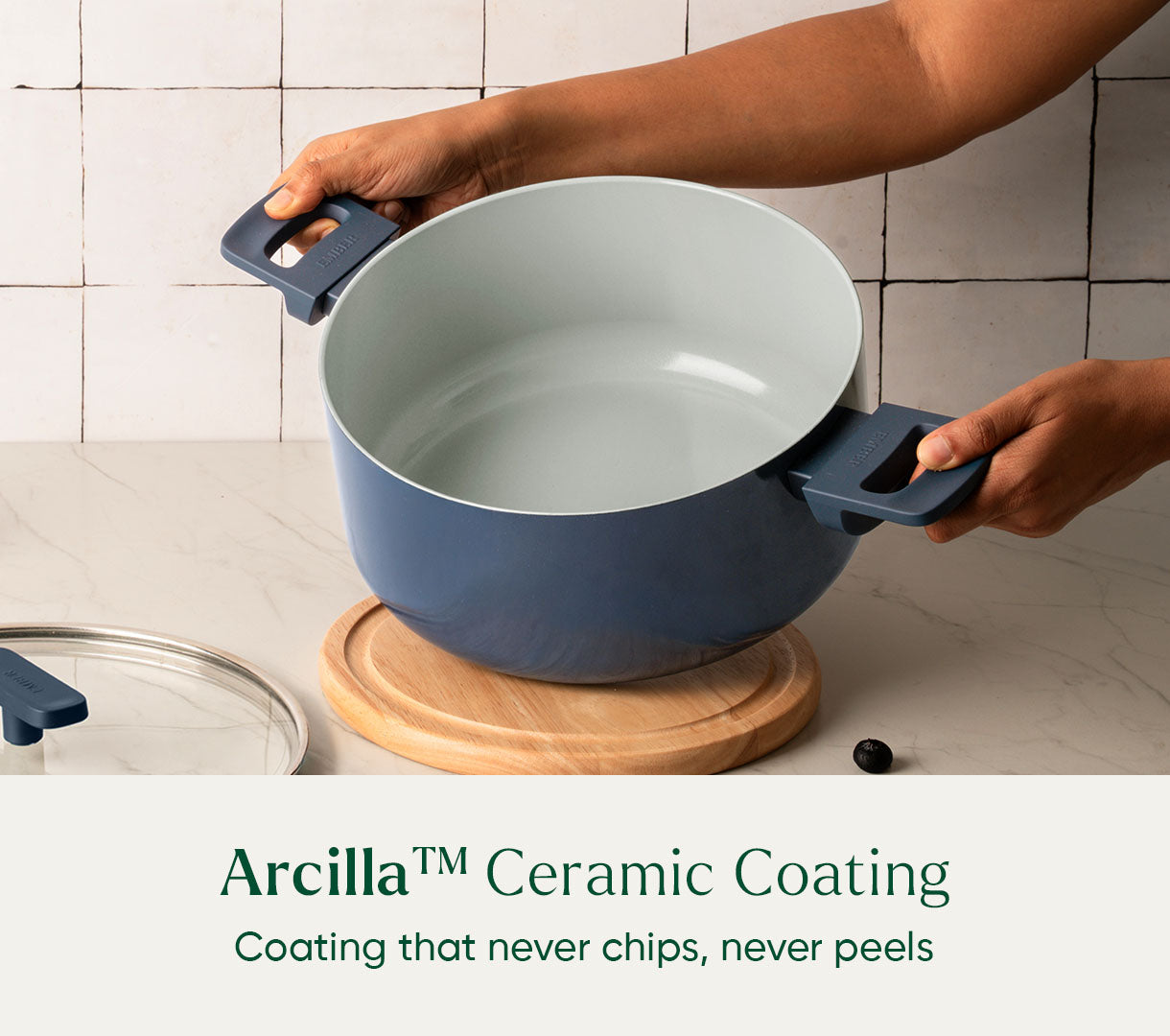 Dutch Oven 24cm with glass lid - Nilgiri Blue