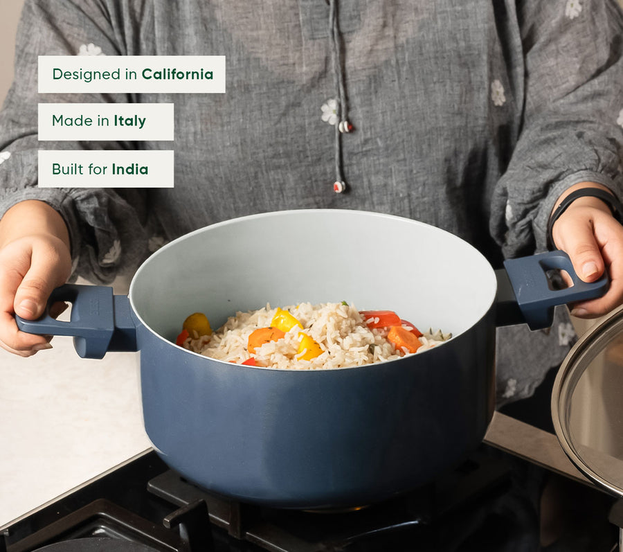 Dutch Oven 24cm with glass lid - Nilgiri Blue