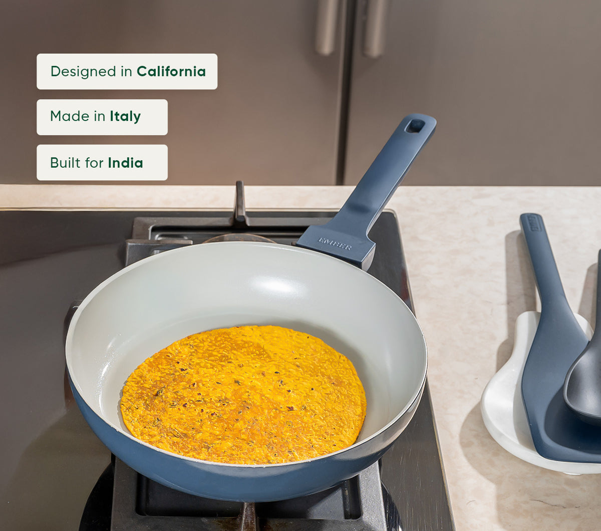 Ember Frypan + Kadai Duo - Nilgiri Blue