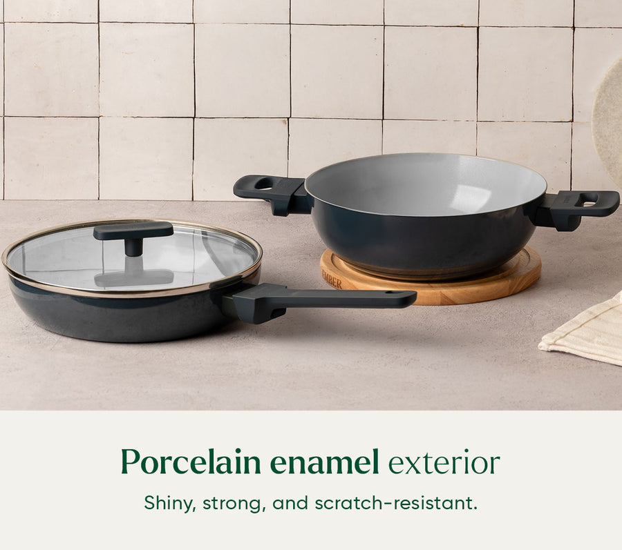 Everyday Cookware Trio with glass lid - Nilgiri Blue