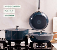 Complete Cookware Set (4-Piece) Without Storage - Nilgiri Blue