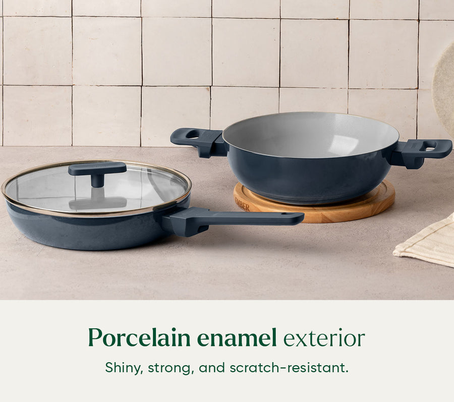Everyday Cookware Trio with glass lid - Nilgiri Blue