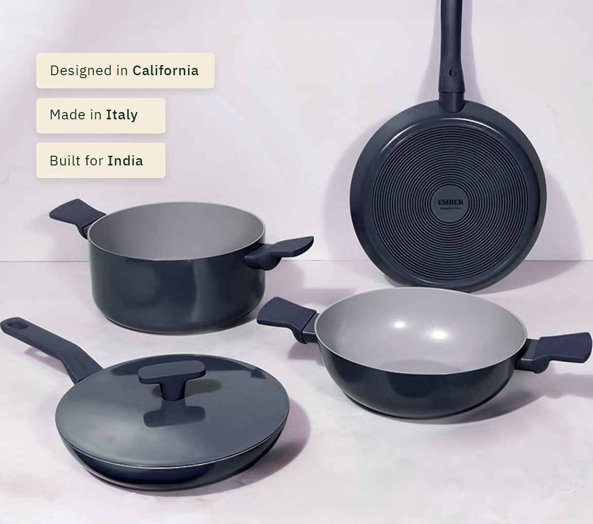 Complete Cookware Set (4-Piece) - Nilgiri Blue
