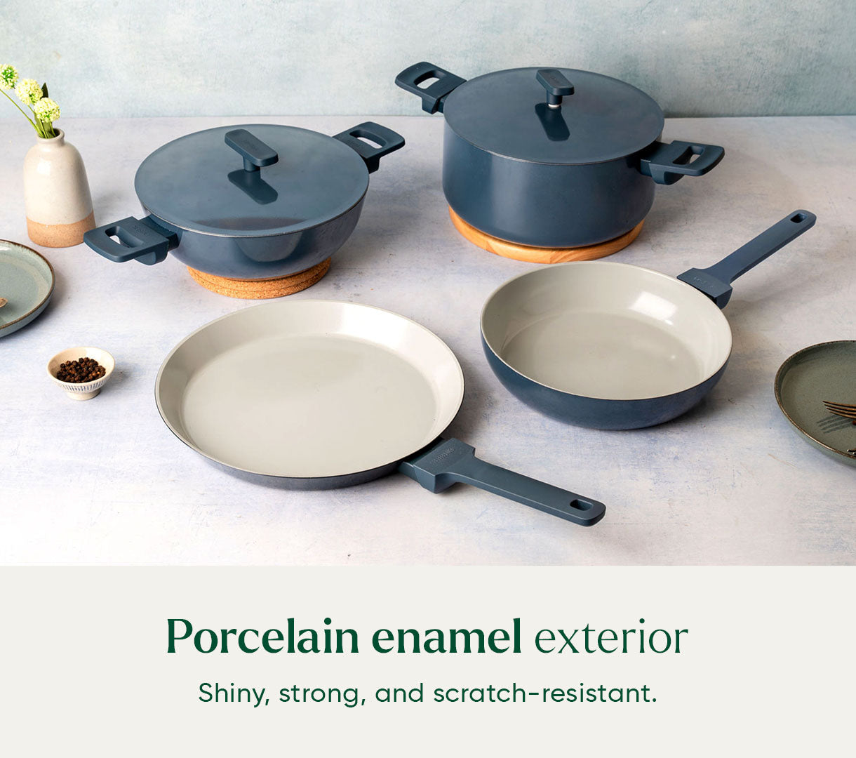 Complete Cookware Set (4-Piece) - Nilgiri Blue