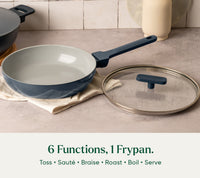 Frypan 24cm with glass lid (2.0) - Nilgiri Blue