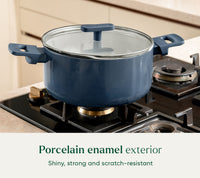 Dutch Oven 24cm with glass lid - Nilgiri Blue