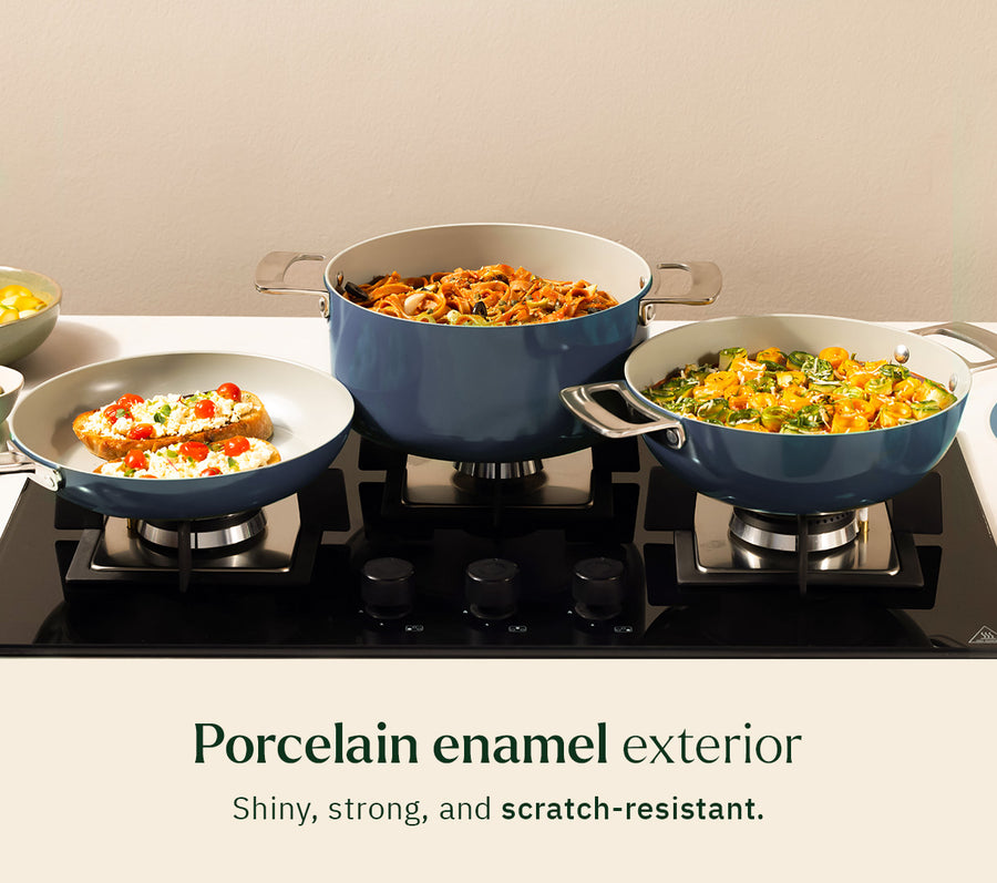 Complete Cookware Set (4-Piece) Without Storage - Nilgiri Blue