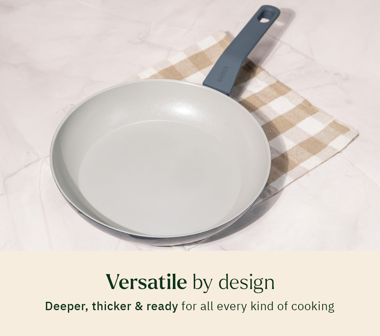 Frypan 24cm with glass lid (2.0) - Nilgiri Blue