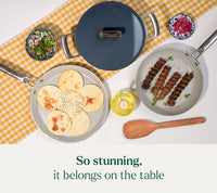 Everyday Cookware Trio (with storage) - Nilgiri Blue