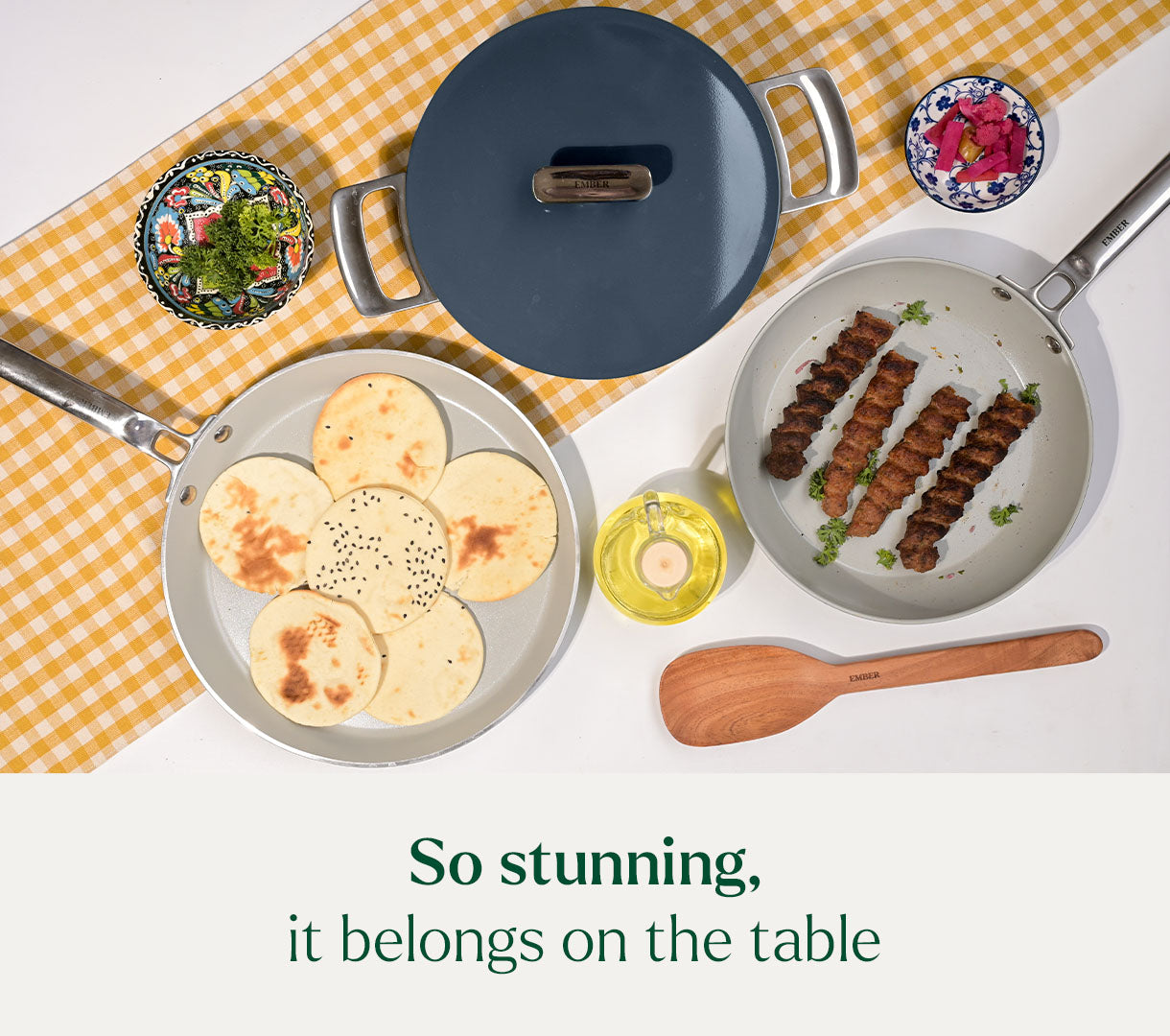 Everyday Cookware Trio (with storage) - Nilgiri Blue