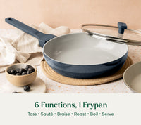 Frypan 24cm with glass lid (2.0) - Nilgiri Blue