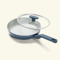 Frypan 24cm with glass lid (2.0) - Nilgiri Blue