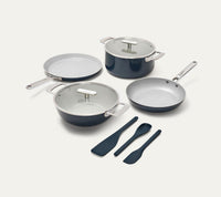 Complete Cookware Set (4-Piece) with glass lid - Nilgiri Blue