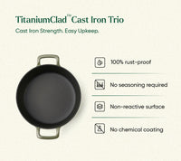 Cast Iron Trio with Storage - Sage