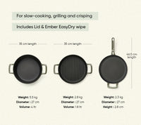 Cast Iron Trio with Storage - Sage