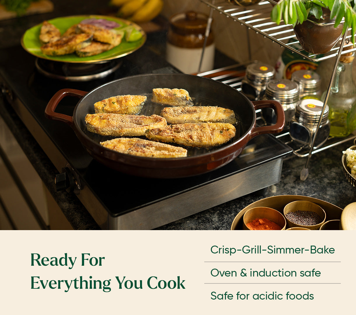 Cast Iron Trio with Storage - Wine