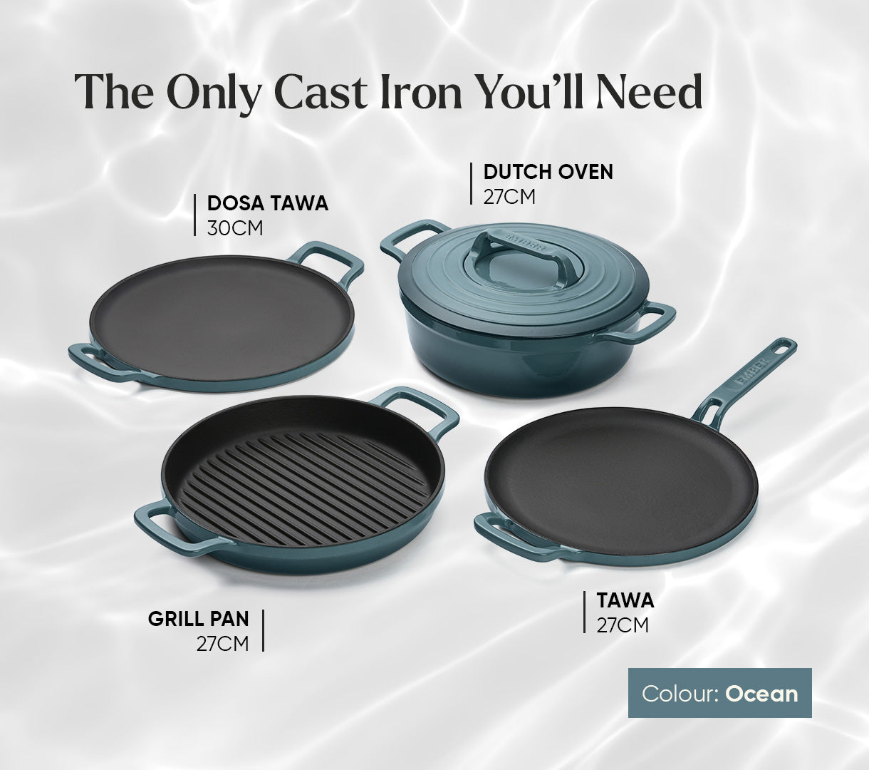 Buy Cast Iron Tawa and Dutch Oven Set Online | Ember Cookware