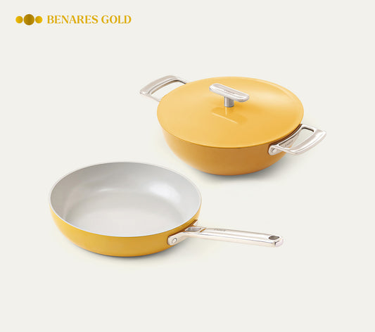 Ember Kadai + Frypan Duo - Benares Gold